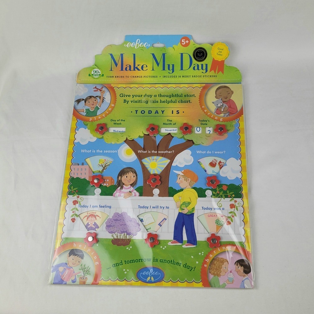 eeBoo Make My Day Interactive Chart Kids Daily Calendar Weather Season Stickers